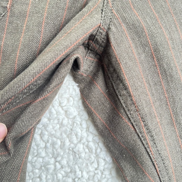 NWT Menswear Inspired Brown Pinstripe Pants Vintage Tailored Women pants size 31 - Picture 8 of 8